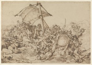 Het vlot met de schipbreukelingen van het fregat "De Médusa" door Theodore Gericault