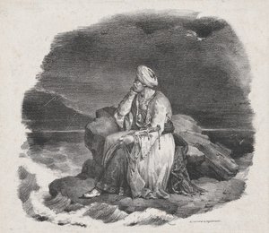 Ik droom van haar in de beukende golven, 1818 door Theodore Gericault