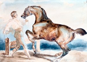 De Dressuur, begin 19e eeuw door Theodore Gericault