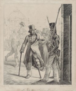 De Zwitserse koninklijke wachtpost in het Louvre (The Swiss Royal Guard Sentry at the Louvre)