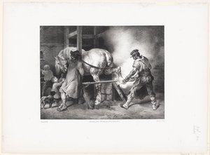 Le Maréchal flamand (De Vlaamse smid) door Theodore Gericault