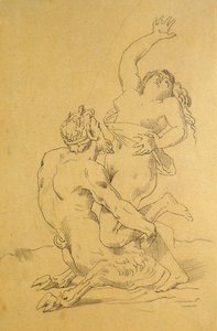 Nimf en Sater door Theodore Gericault