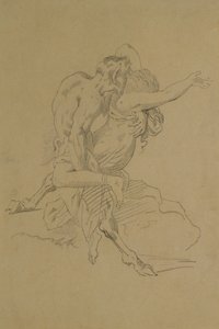 Nimf en sater door Theodore Gericault