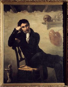 Portret van een kunstenaar in zijn atelier door Theodore Gericault