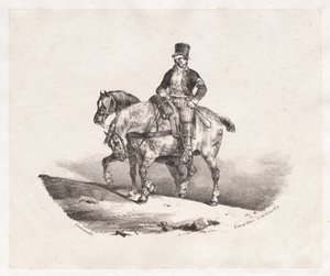 Postbode of Twee Aangespannen Paarden