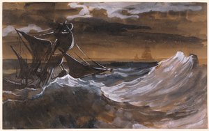 Zeilboot op een Woeste Zee, c.1818-9