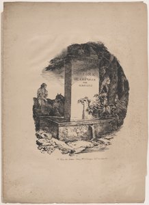 Waterbak, titelpagina van „Studies of Horses“ (Études de Chevaux) door Theodore Gericault