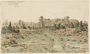 Voetpad in de Barbizonnières door Theodore Rousseau