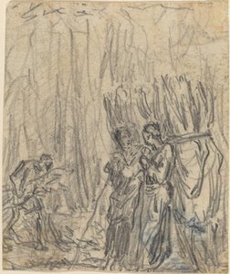 Arenlezers door Theodore Rousseau