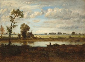 Landschap met schipper, ca. 1860
