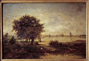 de oevers van de Loire door Pierre Etienne Theodore Rousseau