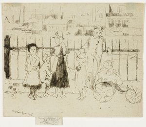 Gebeurtenissen over de relingen, Chelsea Embankment door Theodore Roussel