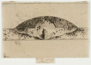 Jupiter en Alcmene medaillon, schets voor decoratie van een lijst