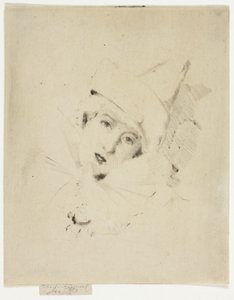 Pierrot, Portret van Lady A. C. door Theodore Roussel