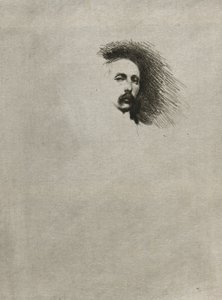 Portret van Basil Gotto (zwart-wit versie) door Theodore Roussel