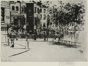 De Hoek van Cheyne Walk, Chelsea door Theodore Roussel