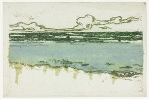 De zee bij Bognor door Theodore Roussel