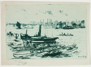 De stoomlancering, Chelsea Embankment