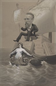 Samuel P. Avery vervoert zijn schatten over zee, ca. 1875-80 door Theodore Wust