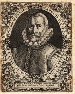 Charles de l’Ecluse, arts, botanicus door Theodore de Bry