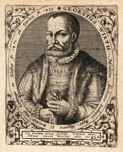 George Wirth, Duitse arts, geboren in Gorlice 1424 door Theodore de Bry