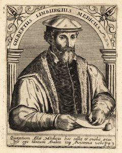 Gilbert Fusch van Limburg, Nederlandse arts, 1504-1567 door Theodore de Bry