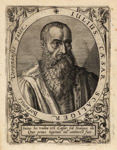 Giulio Cesare della Scala, Italiaanse geleerde. door Theodore de Bry