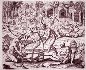 Geschiedenis van Amerika: beschrijving van de martelingen door de Indianen aan Spaanse kolonisten