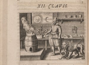 Illustratie voor Tripvs avrevs, hoc est, Tres tractatvs chymici selectissimi.., 1618 door Theodore de Bry