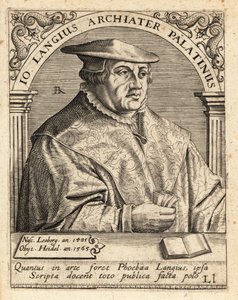 Johannes Lange, Duitse arts en chirurg door Theodore de Bry