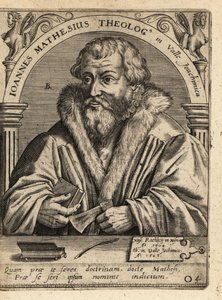 Johannes Mathesius door Theodore de Bry