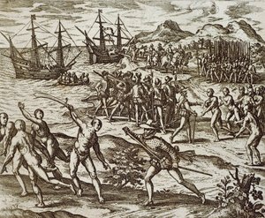 De Spanjaarden in Amerika door Theodore de Bry