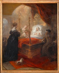 De heilige Franciscus van Paola voorspelt een zoon voor Louise van Savoye ...