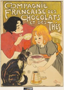 Franse maatschappij voor chocolade en thee door Théophile Alexandre Steinlen