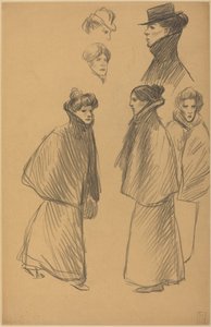 Figuurstudies [recto] door Théophile Alexandre Steinlen