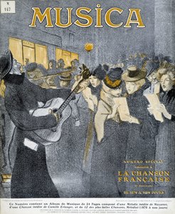 Nachtfeesten in Montmartre. Omslag van Steinlen voor het tijdschrift 