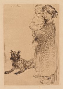 De grote zus (La Grande Soeur) door Théophile Alexandre Steinlen