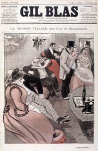 Het huis Tellier door Guy de Maupassant - door Steinlen, in "Gil Blas" van 09/10/1892