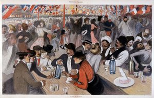 Het feest van 14 juli door Steinlen, n.d. v. 1902 door Théophile Alexandre Steinlen