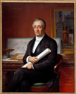 Portret van Louis Tullius Visconti (1791-1853) architect Schilderij door Théophile Vauchelet (1802-1873) door Theophile Auguste Vauchelet