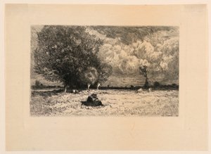 De Oevers van de Loing door Theophile Narcisse Chauvel