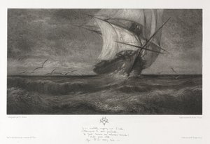 Het spookschip, of Op de golven door Theophile Narcisse Chauvel
