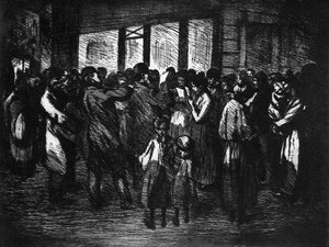 Chanteurs de Rue, ca. 1800-1840 1924 door Theophile Steinlen