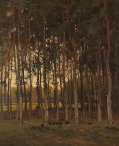 Uitzicht in het bos door Theophile de Bock