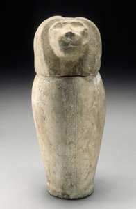 Canopische kruik met cynocefale kop (kalksteen) door Third Intermediate Period Egyptian