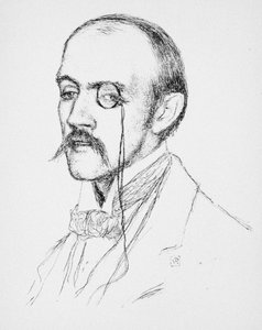 Portret van Henri de Régnier, ca. 1898 door Théo van Rysselberghe