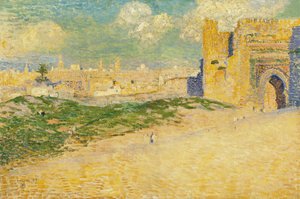 De Mansur-poort in Meknes, Marokko door Théo van Rysselberghe