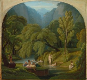 De Baders, Souvenir van de oevers van de Anio-rivier bij Tivoli, ca. 1860-61