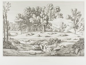 Uitzicht op een van de bronnen van de berg Pentéli