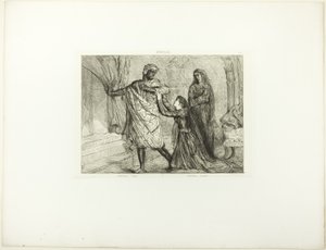 Weg!, plaat 7 (act 3, scène 4) uit Othello door Théodore Chassériau